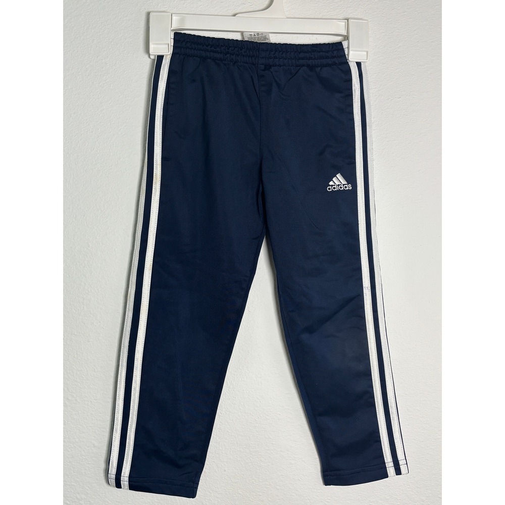 Adidas Kids Navy Blue‎ 3-Stripe Track Pants Joggers Size 5 Activewear
